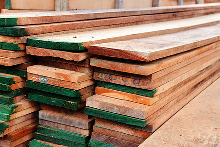 砍伐木柴堆单板环境贮存线条棕色木材材料森林工业锯材图片