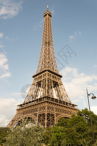 巴黎埃菲尔塔旅游蓝色天空图片