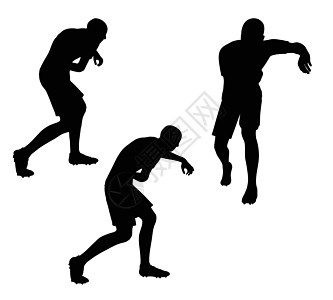 blac 的足球运动员剪影跑步行动锦标赛玩家球员数字分数黑色男性插图图片
