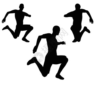 blac 的足球运动员剪影分数球员玩家锦标赛数字男性黑色白色插图行动图片