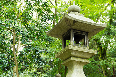 石灯传统灯笼岩石蓝色旅游烧伤旅行石头文化寺庙图片