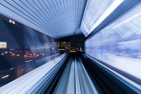 穿越隧道的火车超速旅行建筑学场景线条蓝色踪迹运输城市管子交通图片