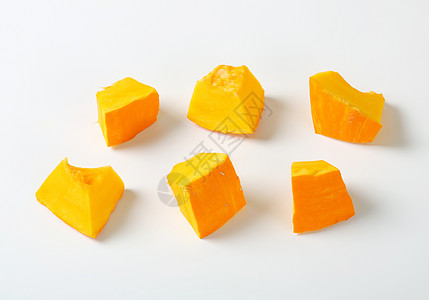黄南瓜健康立方体小吃食物水果图片