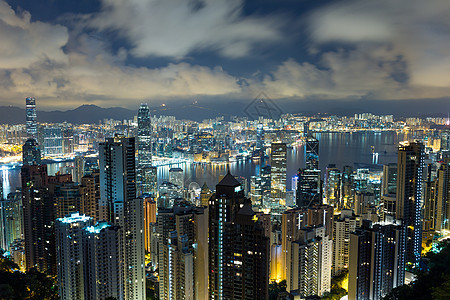 中半夜香港市观光旅行风景天际办公室地标市中心建筑学场景城市图片