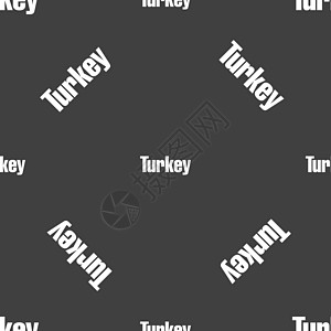 土耳其标志 灰色背景上的无缝模式 韦克托地标标签城堡橡皮制造业景观天际生产建筑经济图片