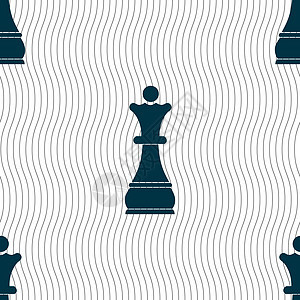 国际象棋皇后标志 具有几何纹理的无缝模式 韦克托运动艺术电脑技术乐趣爱好闲暇战略活动游戏图片