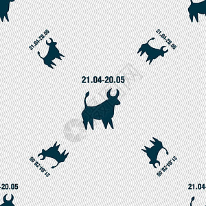 金牛座标志 具有几何纹理的无缝模式 韦克托部门博客黄道卡通片动物插图日历标签艺术星星图片