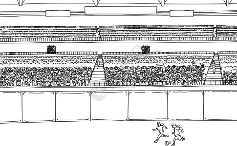 足球运动员和体育场大人群图片
