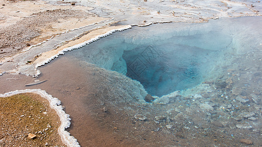 附近的热泉喷泉蓝色池塘活力地标蒸汽旅行火山公园闲暇图片