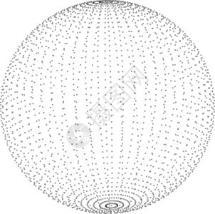 抽象的 3D 球体螺旋 shap活力粒子科学线条网格辉光地球插图圆圈全球图片