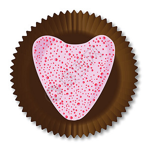 巧克力盒心心艺术品插图盒子牛奶巧克力绘画水果艺术粉色图片