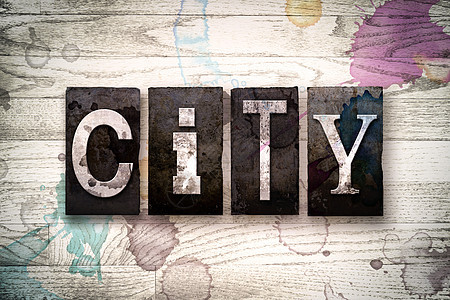 城市概念金属粉状类型背景图片