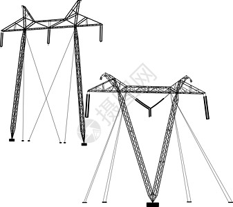 输电线路 矢量图图片