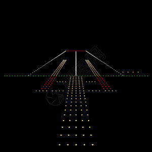 夜光着陆灯机场 矢量图客机航空旅行民间飞机方法运输旅游速度插图图片