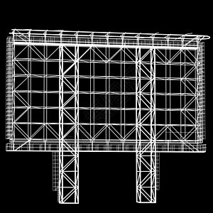 钢结构广告牌的轮廓 它制作图案矢量营销插图公告海报商业账单控制板宣传城市广告图片