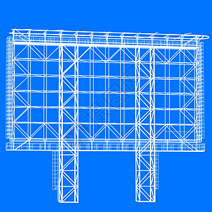 钢结构广告牌的轮廓 它制作图案矢量海报插图商业路标公告金属展示宣传木板账单图片