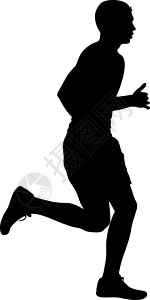 短跑运动员的剪影赛跑者 矢量图速度游戏插图男人优胜者团体跑步身体成人街道图片