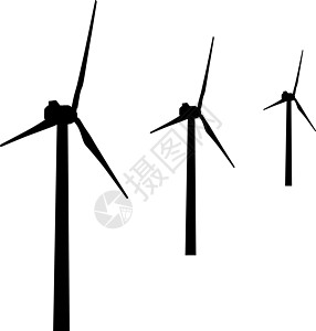 用于发电的风车 它制作图案矢量图白色网络技术黑色活力车站植物插图资源力量图片