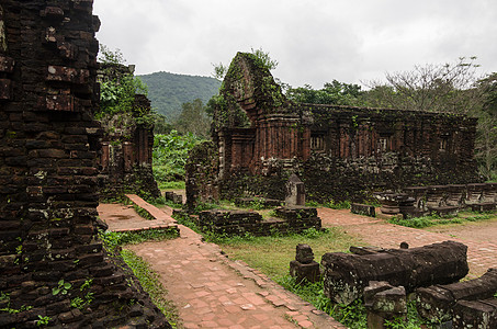 我的儿子寺庙废墟 越南历史石头考古旅游宗教地标遗产建筑学文化纪念碑图片