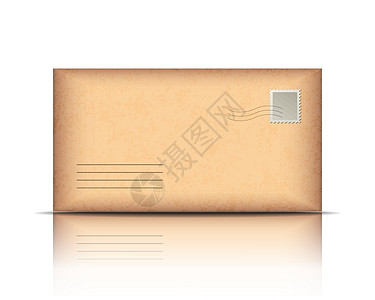 旧信封 孤立在白色上办公室文档笔记邮件邮政床单商业邀请函卡片邮资图片