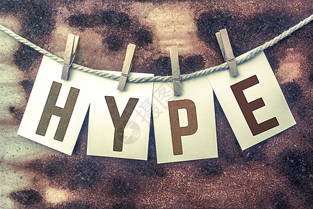 双色主题上的“Hype概念”插印纸牌图片