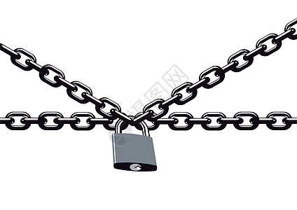 带锁链的链条力量连锁店开锁安全图片