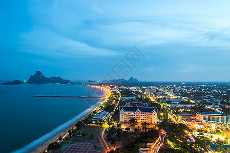 来自泰国的区景象建筑旅游旅行天空景观日落蓝色建筑学街道城市图片