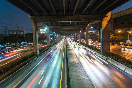 街道高速公路 晚上交通天空框架车道城市道路背景图片