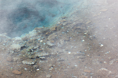 附近的热泉活力蓝色地标喷泉闲暇旅游火山力量矿物国家图片