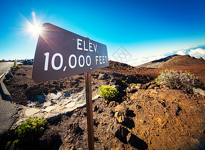 在毛伊Haleakala首脑会议上签署电梯标志图片