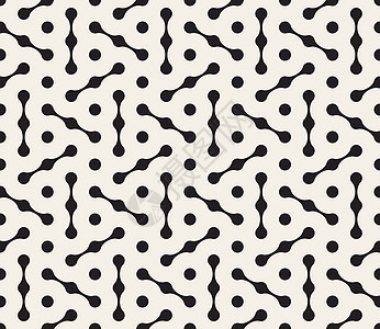 矢量无缝黑白几何图案马赛克纺织品打印创造力织物正方形墙纸旋转风格包装图片