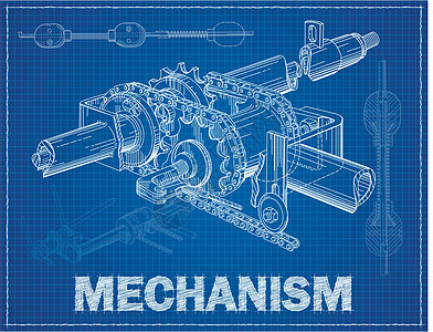 附有标题的机制插图图片