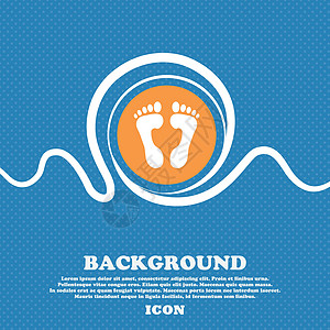 食品步骤图标标志 蓝色和白色的抽象背景点缀着文本和设计的空间 韦克托运动人行道婴儿质量赤脚脚印艺术电脑打印动物图片