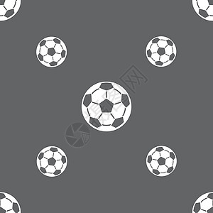 足球图标标志 灰色背景上的无缝模式 韦克托团队比赛衬衫分数插图网络越位火焰交换计分图片