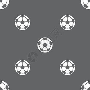 足球图标标志 灰色背景上的无缝模式 韦克托圆圈徽章联盟角落分数计分网络交换火焰衬衫图片