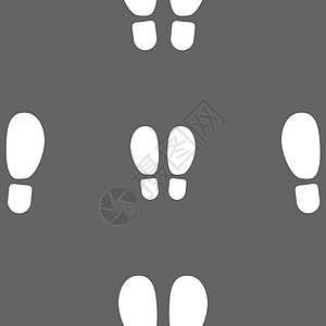 食品步骤图标标志 灰色背景上的无缝模式 韦克托插图动物脚步赤脚解剖学艺术女士打印婴儿按钮图片