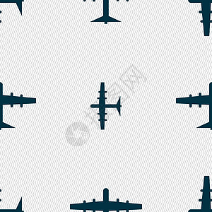 平面图标标志 具有几何纹理的无缝模式 韦克托运输力量邮件空气邮政飞机场货物乘客物理天空图片