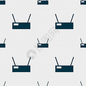 WiFi 图标标志 具有几何纹理的无缝模式 韦克托按钮团体互联网信号电话标识民众世界网络网站背景图片