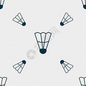 羽毛球图标标志 具有几何纹理的无缝模式 韦克托闲暇球拍标识艺术斗牛士乐趣电脑网络商业活动图片