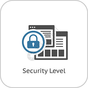 安全级别图标 平面设计商业技术应用电脑数据元素扫描网络安全检查符号图片