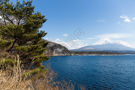 Motosu湖和fujisan湖图片