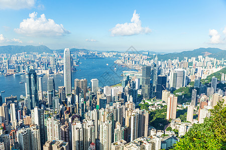 香港天线住宅旅行晴天办公室风景大厦蓝色城市财产建筑学图片