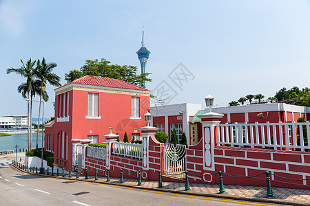 澳门城市住房池塘摩天大楼文化地标天际天空建筑蓝色观光图片