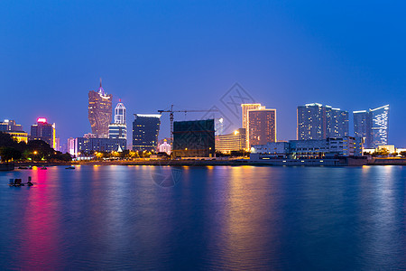 澳门晚上摩天大楼货车建筑物地标奢华酒店景观旅行建筑学天际图片