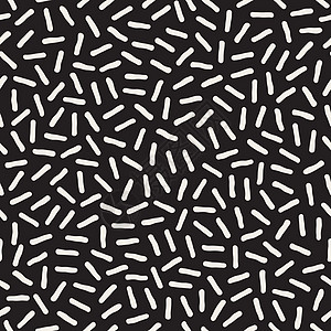 矢量无缝黑白混杂线条模式织物包装打印创造力乐趣潮人墙纸涂鸦白色波浪状图片
