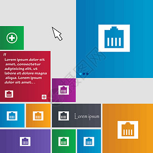 互联网电缆 RJ-45 图标标志 纽扣 带有光标指针的现代界面网站按钮 韦克托图片