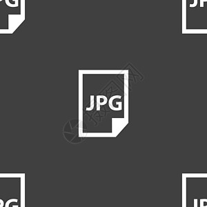 Jpg 文件图标符号 灰色背景上的无缝模式 韦克托电子文件夹文档黑色包装格式互联网数据网站软件图片