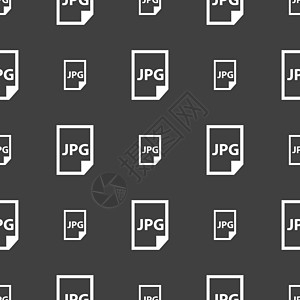 Jpg 文件图标符号 灰色背景上的无缝模式 韦克托相机文档位图照片下载网站格式电脑白色网络图片
