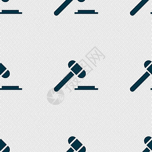 法官或拍卖锤图标标志 具有几何纹理的无缝模式 韦克托律师法律犯罪自由法院锤子古董诉讼钥匙惩罚图片