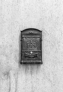 黑白复制空间的旧信箱送货房子邮箱邮资红色邮政金属黑与白木头盒子图片